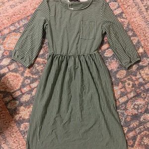 Green Striped Dress